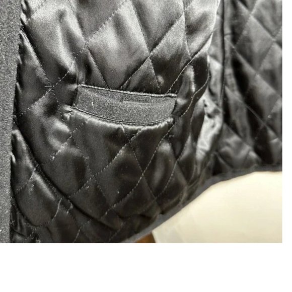 Marc New York Pea Coat Wool Blend Gray Size Large Quilted Lining Collar Full Zip - Picture 7 of 7